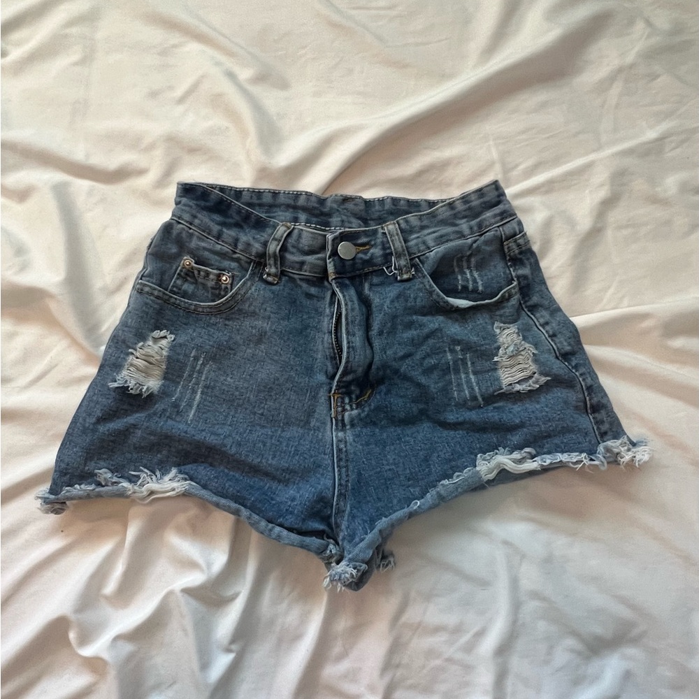 ripped jean shorts